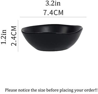 Керамічні тарілки для соусу 4 шт чорний XinHuiGY