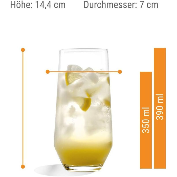 Набір із 6 склянок для лонгдрінків 390 мл, Quatrophil Stölzle Lausitz