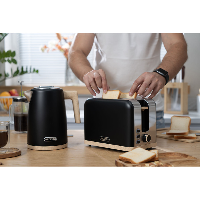 ARDESTO Тостер T-F420BWD, 800Вт, метал, 2 слоти, чорний