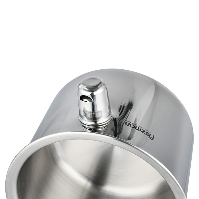 Ковшик з подвійними стінками Fissman 14x11 см / 1,1 л для водяної бані зі свистком (5125)