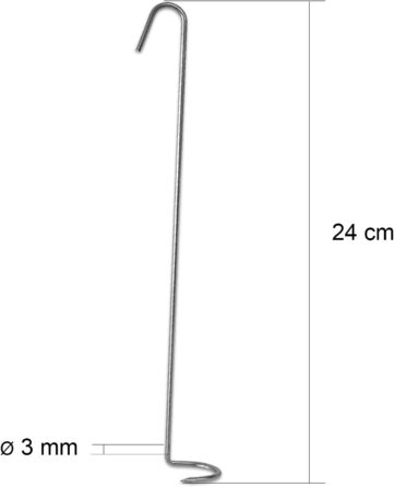 Набір гачків для коптильні з нержавіючої сталі 10 шт 24 см A&N