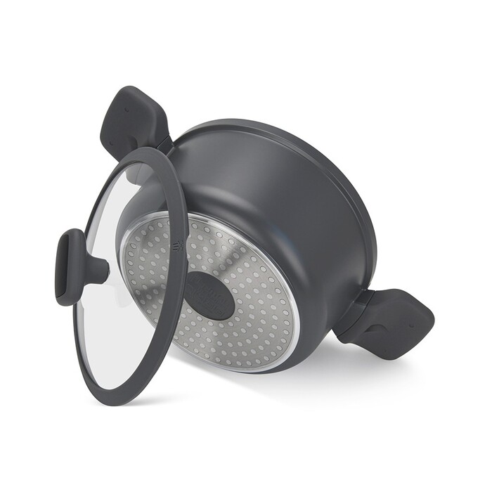 Кастрюля со стеклянной крышкой 20 см 2,7л TITANIUM PRO Fissman