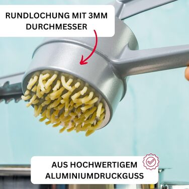 З круглою перфорацією, литий під тиском алюміній, довжина 41 см, Sptzlepress, 61102260 (сірий, з ковшем, одинарний)