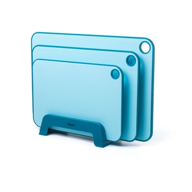 Набір з 3-х обробних дощок Fissman 41х28, 36х24, 31х20, колір СИНІЙ пластик, ТПР (8055)