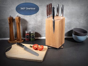 Ножовий блок магнітний з деревини акації Hanseküche