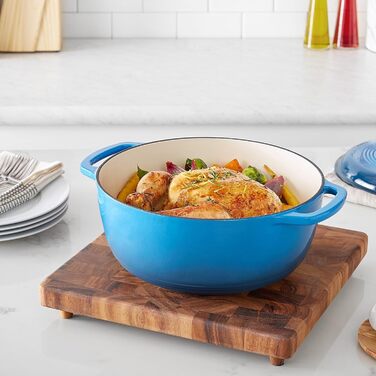 Чавунна форма для запікання Kitchen-Profi Basics круглої емальованої форми (синя, 5,7 л)