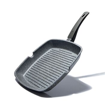 Квадратна сковорідка-гриль Fissman GREY STONE 28x4,3 см (4978)