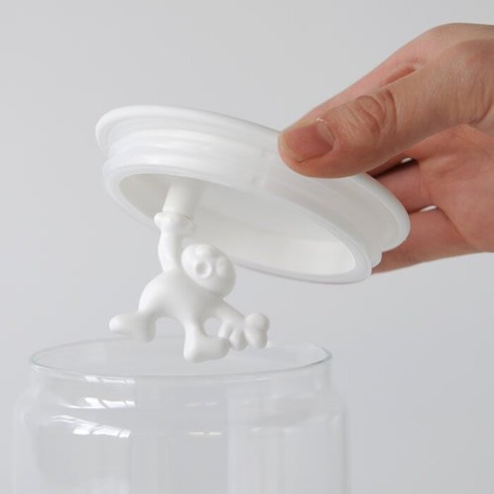 Ємність для зберігання 0,7 л прозора / біла Gianni Alessi