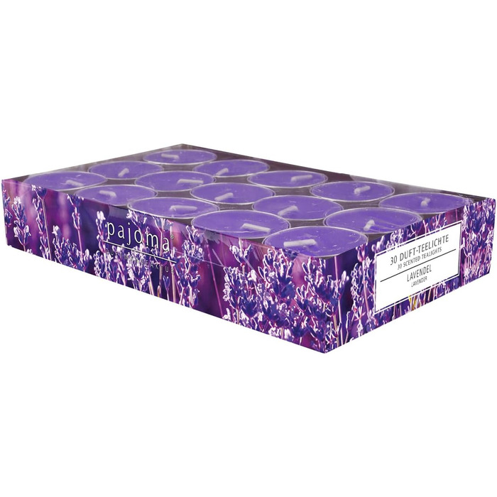 Ароматичні чайні свічки Pajoma 90, 3x30 шт. , ароматичні свічки, багато ароматів на вибір, висота 1,5 см, діаметр 3,5 см (лаванда, 30)