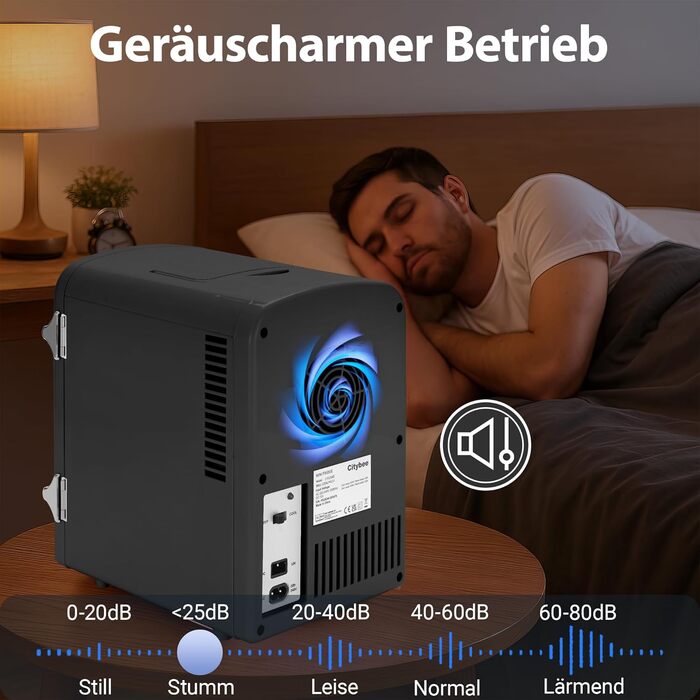 Міні-холодильник 4 л чорний Citybee