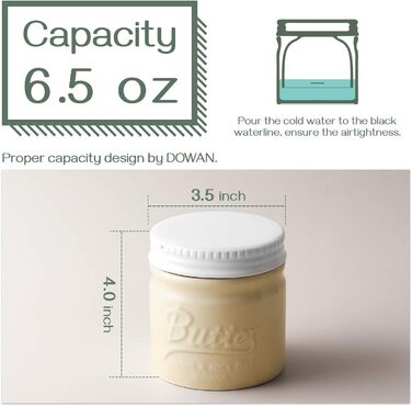 Фарфоровый горшок для масла с крышкой желтый DOWAN