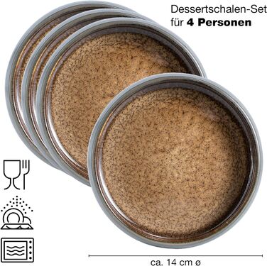 Набір посуду з керамограніту Moritz & Moritz SOLID з 18 предметів набір посуду на 6 персон кожна, що складається з 6 обідніх тарілок, маленьких, глибоких тарілок (4 шт. маленьких мисок)