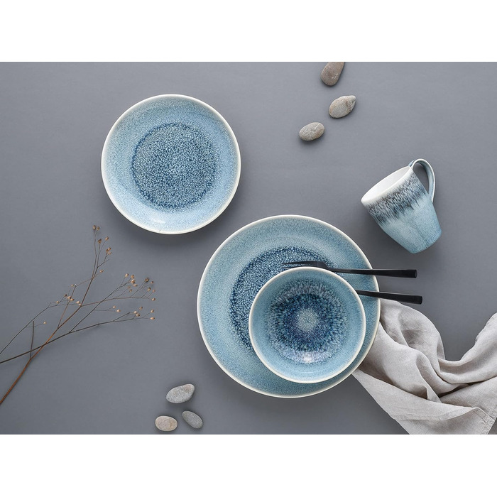 Набір посуду Caldera, комбінований сервіз 8 предметів (Ice Blue), 25863