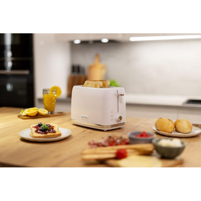 Gorenje Тостер, 850Вт, пластик/металл, белый
