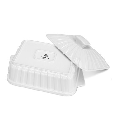 Прямоугольная форма для запекания Fissman 25х19х13 см/1,6 л с крышкой фарфоровая цена (14173)