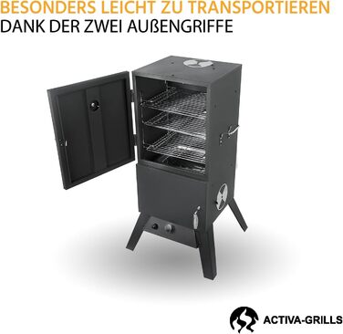 Газовая коптильня 44 x 40 x 120 см Premium ACTIVA