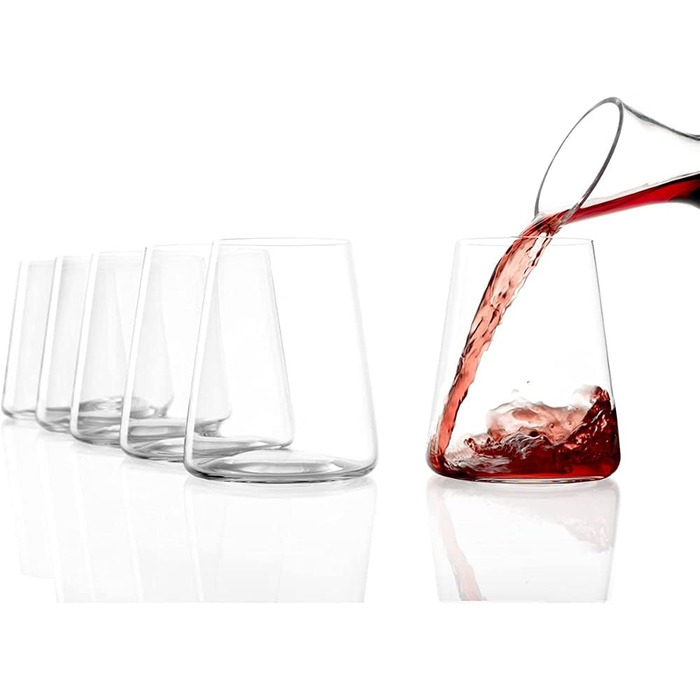 Келихи для червоного вина Stlzle Lausitz Power/Набір келихів для червоного вина з 6/Високоякісні келихи для червоного вина 520 мл/Келихи для вина Червоне вино/Келихи для червоного вина Stlzle (Стакан для червоного вина - 515 мл)