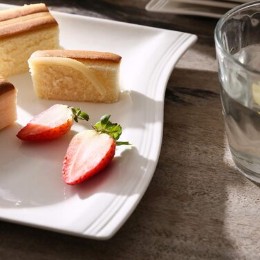 Серія FLORA, набір з 6 порцелянових креманки для каш, миски для рису 450 мл, закусочної миски, десертної миски для салату, супів, рамен, фруктів і т.д. 13,5x13,5x5,4 см (біла, десертна тарілка 6 шт.)