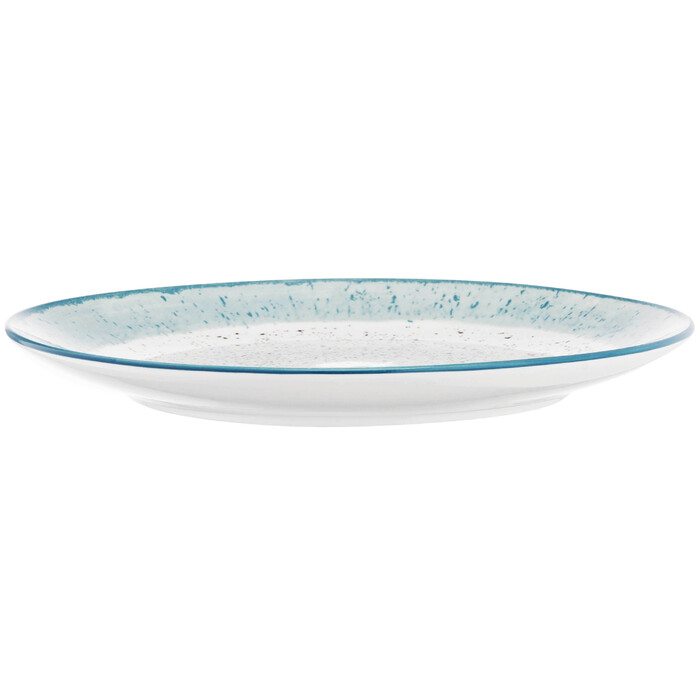 Тарілка обідня Ardesto Siena, 27см, порцеляна, біло-блакитний