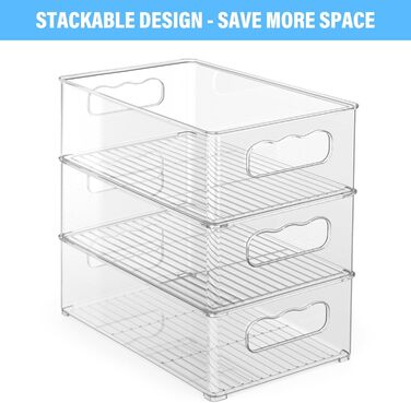 Набір холодильників-органайзерів 9 упаковок (3 розміри) Холодильник-органайзер, кухонний органайзер для комори, морозильної камери, шафи, ящика, офісу (2 розміри 6 упаковок)