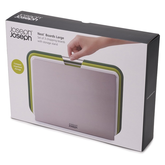 Дошка обробна, набір 3 предмета зелений Nest Large Joseph Joseph