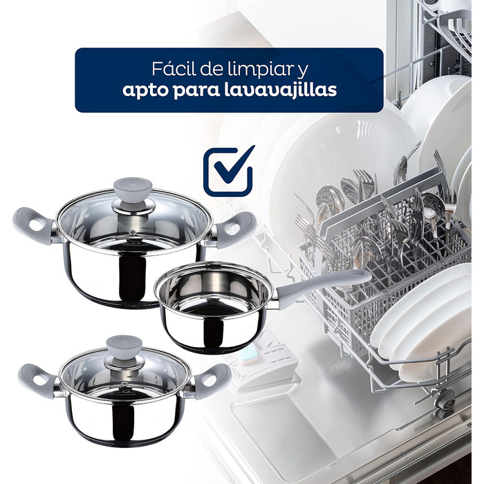 Набір каструль з нержавіючої сталі, 5 предметів Alexia San Ignacio