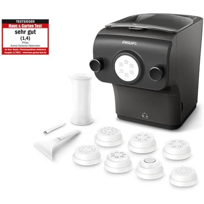 Повністю автоматична макаронна машина потужністю 200 Вт з функцією зважування та 8 формувальними дисками Philips