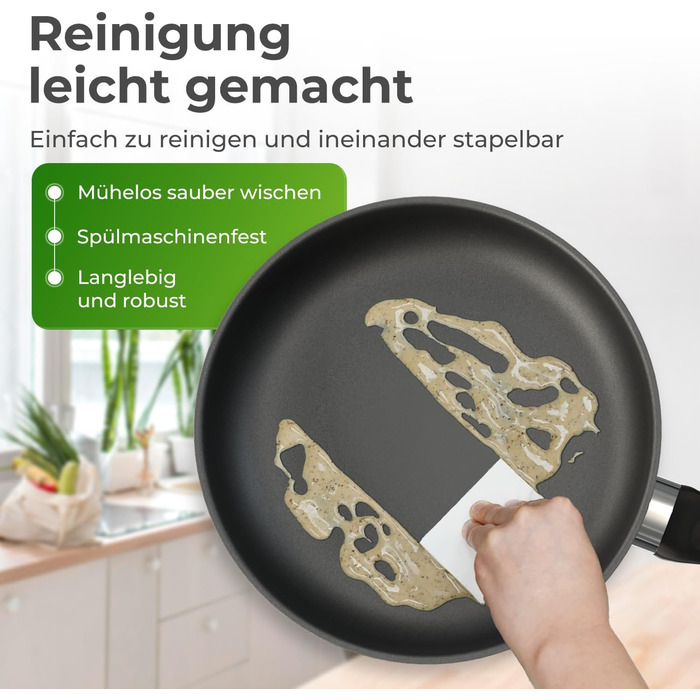 Набор профессиональных сковород 24 см и 28 см, 2 предмета Klamer