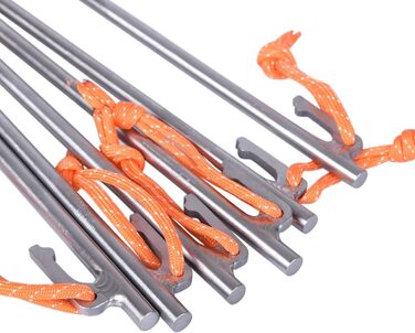 Безмежний Voyage 6 Pack Надміцні високоміцні кілочки для кемпінгових наметів з титанового сплаву для поїздок на свіжому повітрі, походів, садівництва (6 шт. (л))