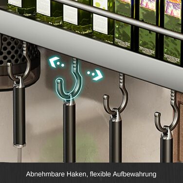 Настінний органайзер для кухонного приладдя 40 см Generisch