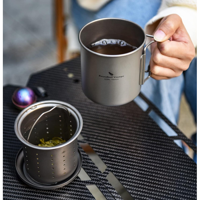 Титанова чашка з фільтром 420 мл. Boundless Voyage