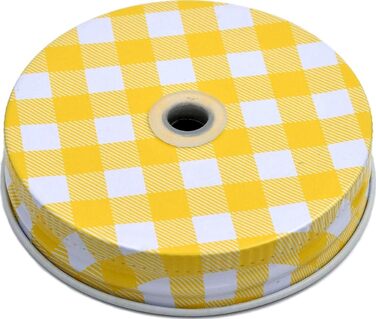 Набор из 12 стаканов для питья с крышкой 450 мл желтый gouveo