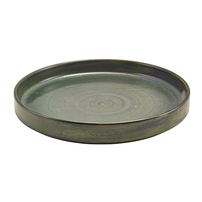 Тарелка презентационная с бортиком 20.5*h 2.9 см, зеленая, Terra Porcelain Aqua Green, GenWare