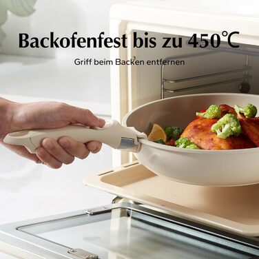 Набор посуды с крышкой и съемной ручкой, 5 предметов, бежевый Redchef