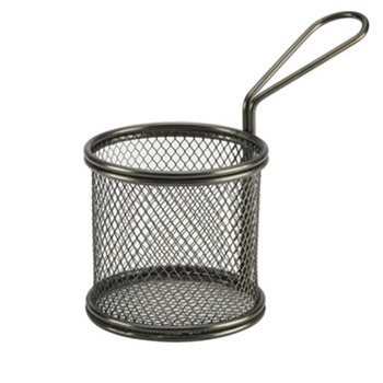 Корзинка круглая 9.3*9 см, черная, GenWare