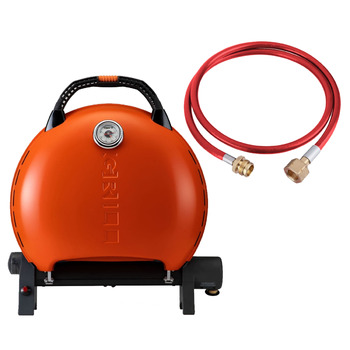 КОМПЛЕКТ Портативний переносний газовий гриль O-GRILL 600T, помаранчевий + шланг в подарунок! Код: 011680