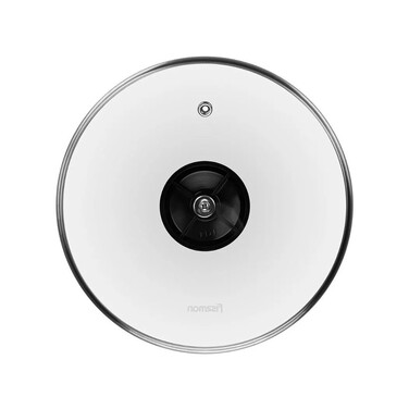 Кришка Fissman 26 см зі сталевим обідком, колір ЧОРНИЙ скло (19893)