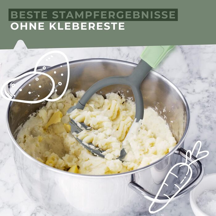 Товкачка для картоплі, сіро-зелена Ecolution Fackelmann