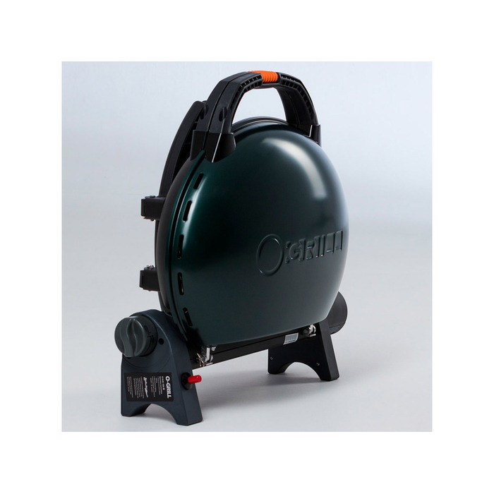 КОМПЛЕКТ Портативный переносной газовый гриль O-GRILL 500, зеленый+шланг в подарок! Код: 013367