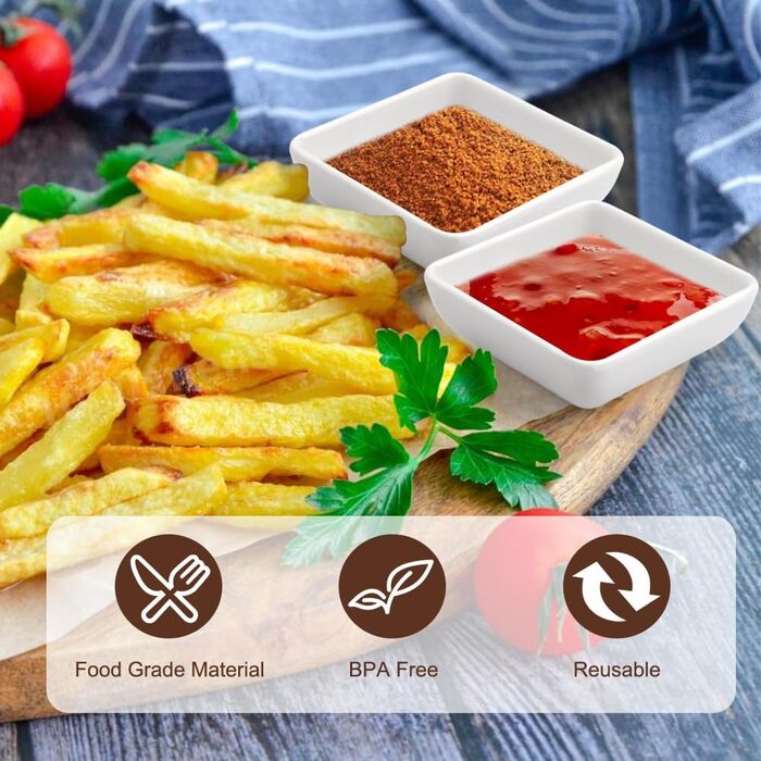 Набір із 10 соусниць білі TESSTSY