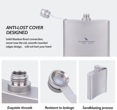 Портативная фляга для виски 200 мл. Boundless Voyage