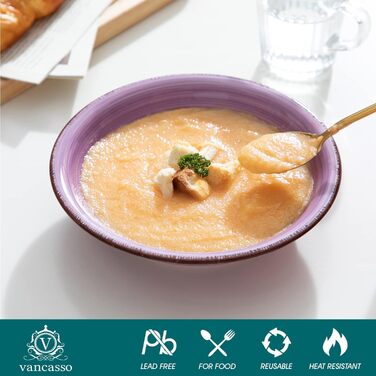 Тарелка для торта из керамогранита, BONITA Плоская тарелка из 6 предметов, Ø 18,8 см Набор десертных тарелок для макаронных изделий (8,3 дюйма, красочная серия01)