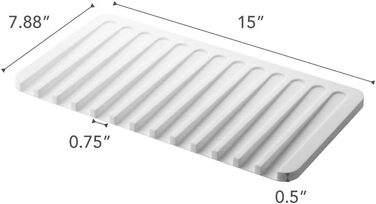 Дренажний килимок Yamazaki 7448, один розмір (білий)