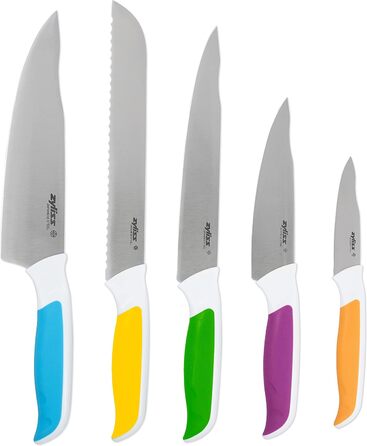 Комфорт с разделочными досками, японская нержавеющая сталь, многоцветный, нож для очистки овощей, нож для очистки овощей, разделочные доски, можно мыть в посудомоечной машине (набор из 5 блоков), 920249