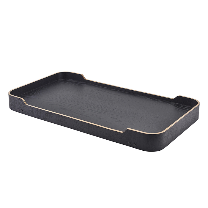 Піднос 59*30*23 см з ніжками, чорний шпон, GenWare
