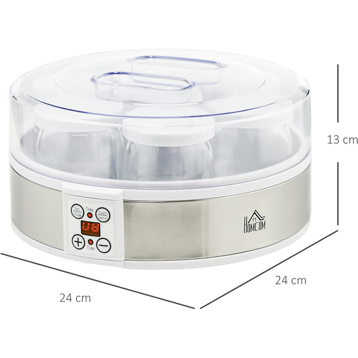 Йогуртниця на 7 порційних баночок по 180 мл HOMCOM