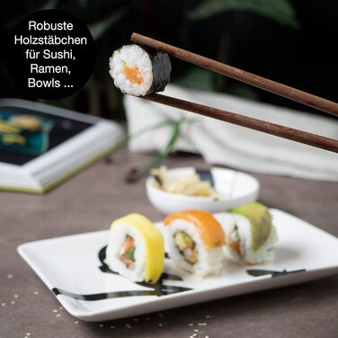 Набор посуды для суши на 2 персоны 10 предметов Brush Writing
