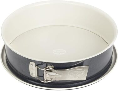 Сковорода Dr. Oetker Springform Ø 28 см BACK-TREND, форма для торта з плоским дном, кругла сталева форма для випічки з армованим керамікою антипригарним покриттям (колір кремовий/антрацитовий), кількість Одинарний