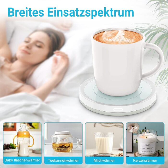 Електричний підігрівач для чашок 19 Вт, білий BESTINNKITS