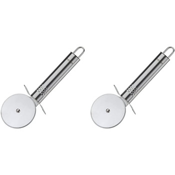 Відкривачка для консервів Fackelmann OVAL GRIP, практична відкривачка для консервів з нержавіючої сталі, універсальна відкривачка з ергономічною ручкою (колір сріблястий), кількість (18,5 см (уп. 2))